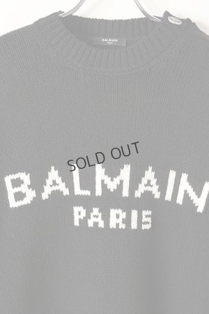 画像2: {SOLD}BALMAIN バルマン KNIT PULL OVERSIZED LOGO{-BJA}