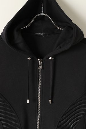 画像2: BALMAIN バルマン BH2 C&S ZIP-HOODIE PIN-TUCK{-BJA}