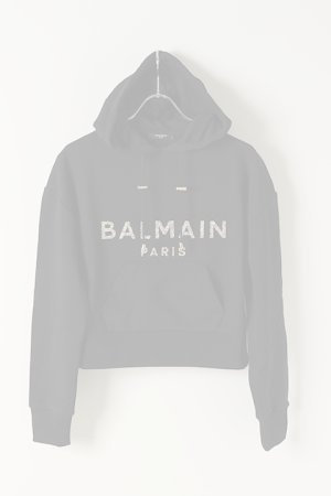 画像1:   BALMAIN バルマン BF1 C&S CROPPED SEQUINED LOGO{-BJA}