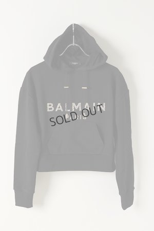 画像1: {SOLD}BALMAIN バルマン BF1 C&S CROPPED SEQUINED LOGO{-BJA}