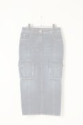   BALMAIN バルマン BF2 SKIRT DENIM H-WAIST LONG{-BJA}