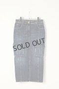 {SOLD}BALMAIN バルマン BF2 SKIRT DENIM H-WAIST LONG{-BJA}