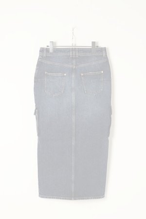 画像5:   BALMAIN バルマン BF2 SKIRT DENIM H-WAIST LONG{-BJA}