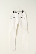 BALMAIN バルマン BH1 PANTS DENIM BIKER SLIM WHT{-BJA}