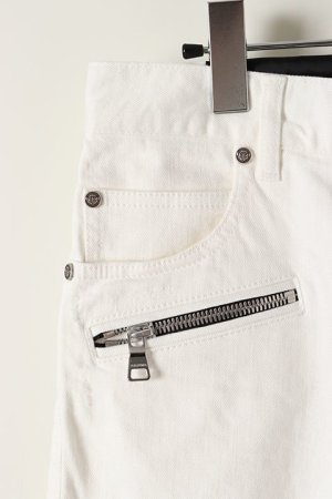 画像2: 【 30%OFF セール｜138,600円→97,020円】 BALMAIN バルマン BH1 PANTS DENIM BIKER SLIM WHT{-BJA}