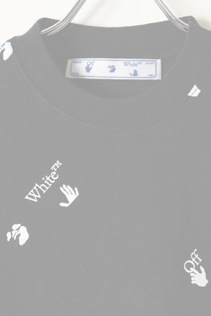 画像2:   Off-white オフホワイト OW ALLOVER S/S SLIM TEE{0MAA027R21JER012-BK-BAS}