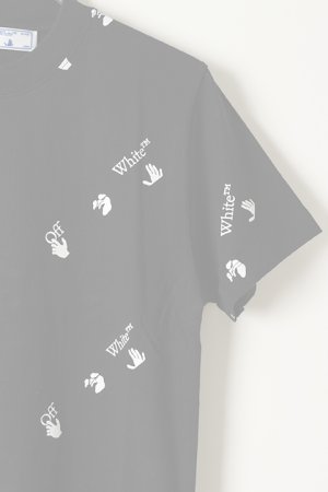 画像3:   Off-white オフホワイト OW ALLOVER S/S SLIM TEE{0MAA027R21JER012-BK-BAS}