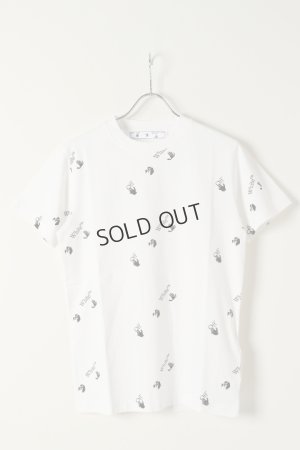 画像1: {SOLD}Off-white オフホワイト ALLOVER LOGO S/S T-SHIRT{0MAA027R21JER012-BAS}
