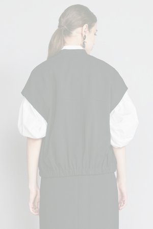 画像3:  {SOLD} ダブスタ ダブルスタンダードクロージング｜DOUBLE STANDARD CLOTHING ニットジョーゼットダブルベストブルゾン{-BCA}