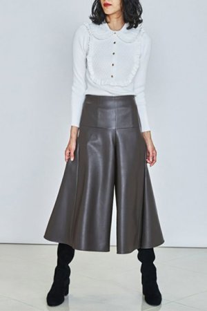 画像2: 【 40%OFF セール27,500円→16,500円】 DOUBLE STANDARD CLOTHING ダブルスタンダードクロージング フェイクレザーキュロットスカート{-BBA}