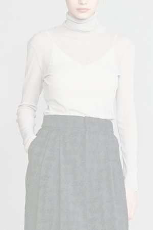 画像1:   ダブスタ ダブルスタンダードクロージング｜DOUBLE STANDARD CLOTHING Sov. / ハイネックチュールスキントップス{-BCA}