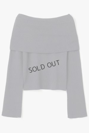 画像4: {SOLD}グレースコンチネンタル｜GRACE CONTINENTAL ダイアグラム DIAGRAM  オフショルニットトップ{-BDA}