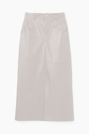 画像2:   グレースコンチネンタル｜GRACE CONTINENTAL ダイアグラム DIAGRAM  クラッシュレザータイトスカート{-BDA}
