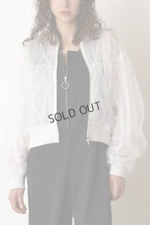 画像1: {SOLD}グレースコンチネンタル｜GRACE CONTINENTAL ダイアグラム DIAGRAM  チュールギャザーブルゾン{-BES}