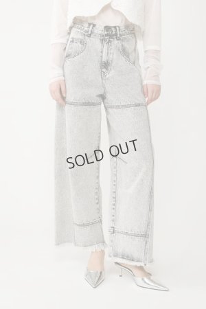 画像1: {SOLD}グレースコンチネンタル｜GRACE CONTINENTAL ダイアグラム DIAGRAM  ライン切替デニムパンツ{-BES}