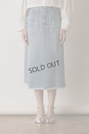 画像1: {SOLD}グレースコンチネンタル｜GRACE CONTINENTAL ダイアグラム DIAGRAM  デニムタイトスカート{-BES}