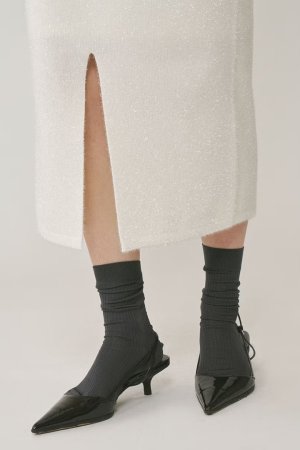 画像2: 【 40%OFF セール28,600円→17,160円】 グレースコンチネンタル｜GRACE CONTINENTAL ダイアグラム DIAGRAM  フィルムヤーンニットスカート{-BES}