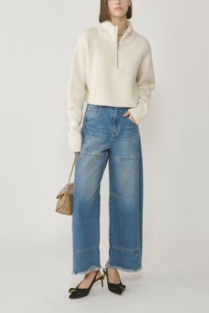 画像2: 【 40%OFF セール39,600円→23,760円】 グレースコンチネンタル｜GRACE CONTINENTAL ダイアグラム DIAGRAM  畦zipニットトップ{-BES}