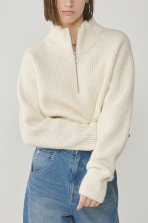 画像4: 【 40%OFF セール39,600円→23,760円】 グレースコンチネンタル｜GRACE CONTINENTAL ダイアグラム DIAGRAM  畦zipニットトップ{-BES}