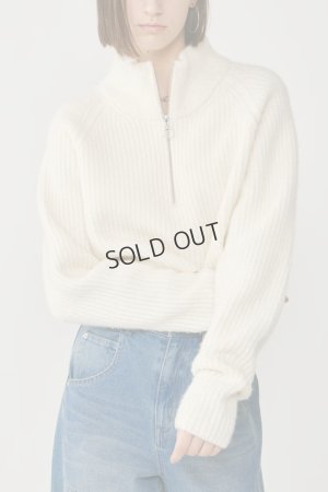 画像4: {SOLD}グレースコンチネンタル｜GRACE CONTINENTAL ダイアグラム DIAGRAM  畦zipニットトップ{-BES}