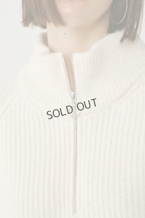 画像5: {SOLD}グレースコンチネンタル｜GRACE CONTINENTAL ダイアグラム DIAGRAM  畦zipニットトップ{-BES}
