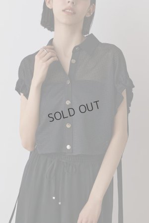 画像1: {SOLD}グレースコンチネンタル｜GRACE CONTINENTAL ダイアグラム DIAGRAM  メッシュポンチョシャツ{-BES}