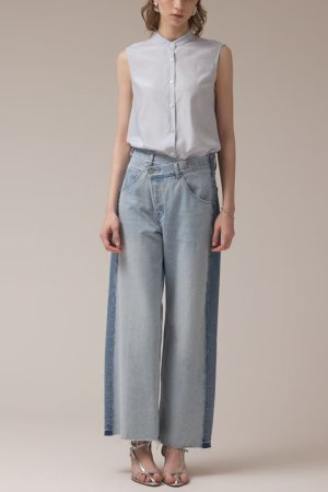 画像3: ★取り寄せリクエスト注文受付中★ グレースコンチネンタル｜GRACE CONTINENTAL ダイアグラム DIAGRAM  リメイクストレートデニムパンツ{-BEA}