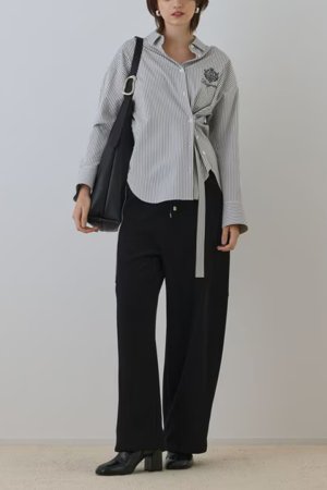 画像2: グレースコンチネンタル｜GRACE CONTINENTAL ダイアグラム DIAGRAM  エッグラインカットパンツ{-BEA}