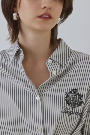 画像6: ★取り寄せリクエスト注文受付中★ グレースコンチネンタル｜GRACE CONTINENTAL ダイアグラム DIAGRAM  エンブレム刺繍シャツ{-BEA}