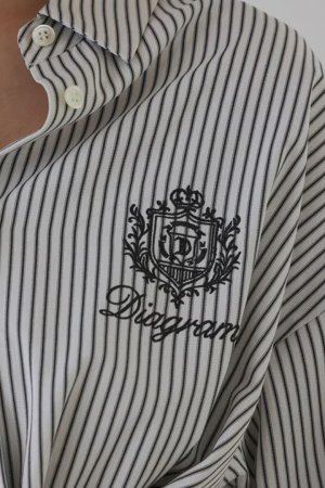 画像7: ★取り寄せリクエスト注文受付中★ グレースコンチネンタル｜GRACE CONTINENTAL ダイアグラム DIAGRAM  エンブレム刺繍シャツ{-BEA}