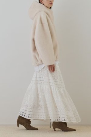 画像3: グレースコンチネンタル｜GRACE CONTINENTAL ダイアグラム DIAGRAM  フェイクミンクフードジャケット{-BEA}