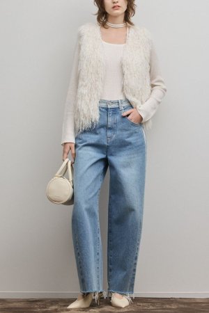 画像2: グレースコンチネンタル｜GRACE CONTINENTAL ダイアグラム DIAGRAM  サイドラインデニムパンツ{-BFS}