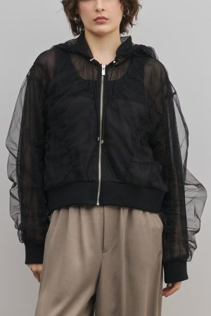 画像1: グレースコンチネンタル｜GRACE CONTINENTAL ダイアグラム DIAGRAM  チュールパーカー{-BFS}