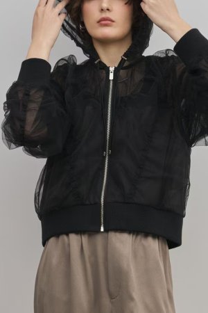 画像5: グレースコンチネンタル｜GRACE CONTINENTAL ダイアグラム DIAGRAM  チュールパーカー{-BFS}