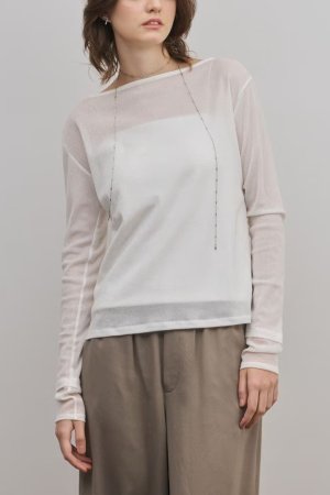 画像1: ★取り寄せリクエスト注文受付中★ グレースコンチネンタル｜GRACE CONTINENTAL ダイアグラム DIAGRAM  シアーレイヤードカットトップ{-BFS}