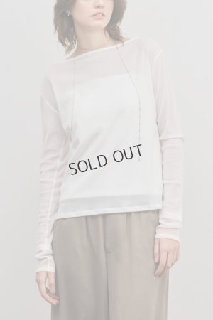 画像1: グレースコンチネンタル｜GRACE CONTINENTAL ダイアグラム DIAGRAM  シアーレイヤードカットトップ{-BFS}