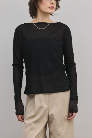 画像1: ★取り寄せリクエスト注文受付中★ グレースコンチネンタル｜GRACE CONTINENTAL ダイアグラム DIAGRAM  シアーレイヤードカットトップ{-BFS}