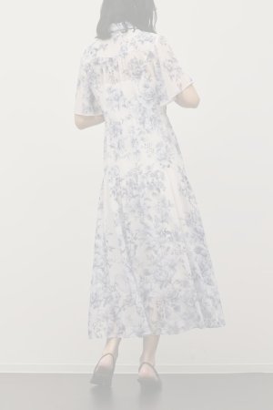 画像6:  {SOLD} グレースコンチネンタル｜GRACE CONTINENTAL ダイアグラム DIAGRAM  フラワープリントシャツフレアワンピース{-BFS}