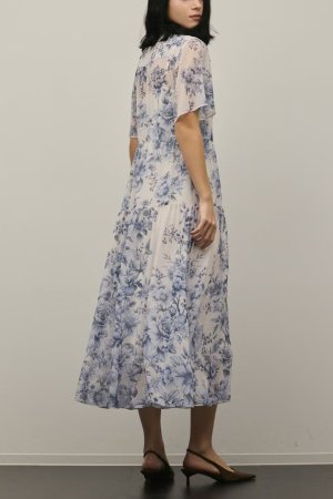 画像7: グレースコンチネンタル｜GRACE CONTINENTAL ダイアグラム DIAGRAM  フラワープリントシャツフレアワンピース{-BFS}