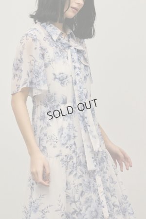 画像9: {SOLD}グレースコンチネンタル｜GRACE CONTINENTAL ダイアグラム DIAGRAM  フラワープリントシャツフレアワンピース{-BFS}