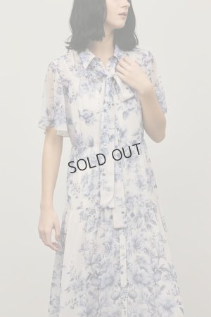 画像10: {SOLD}グレースコンチネンタル｜GRACE CONTINENTAL ダイアグラム DIAGRAM  フラワープリントシャツフレアワンピース{-BFS}