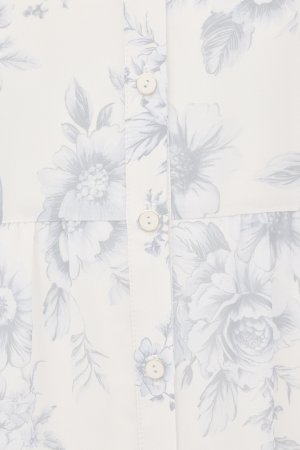 画像14:  {SOLD} グレースコンチネンタル｜GRACE CONTINENTAL ダイアグラム DIAGRAM  フラワープリントシャツフレアワンピース{-BFS}
