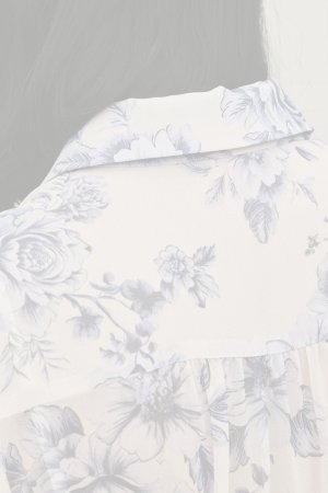 画像16:  {SOLD} グレースコンチネンタル｜GRACE CONTINENTAL ダイアグラム DIAGRAM  フラワープリントシャツフレアワンピース{-BFS}