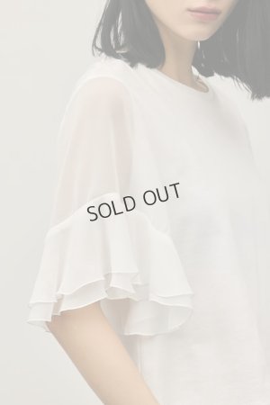 画像2: グレースコンチネンタル｜GRACE CONTINENTAL ダイアグラム DIAGRAM  シフォンスリーブカットトップ{-BFS}