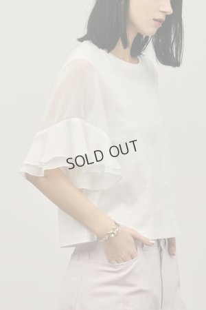 画像9: グレースコンチネンタル｜GRACE CONTINENTAL ダイアグラム DIAGRAM  シフォンスリーブカットトップ{-BFS}