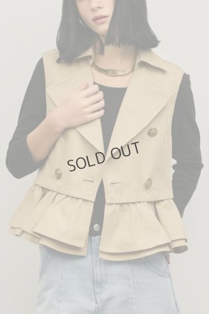 画像1: グレースコンチネンタル｜GRACE CONTINENTAL ダイアグラム DIAGRAM  ペプラムトレンチベスト{-BFS}