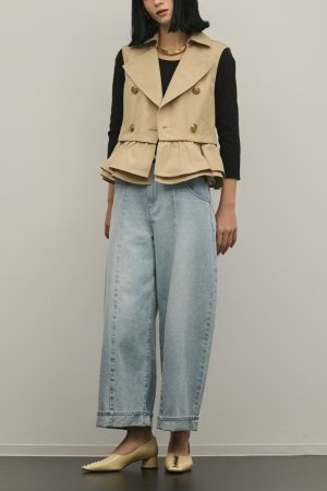 画像2: ★取り寄せリクエスト注文受付中★ グレースコンチネンタル｜GRACE CONTINENTAL ダイアグラム DIAGRAM  ペプラムトレンチベスト{-BFS}