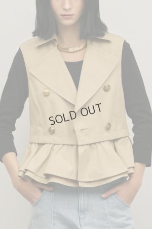 画像6: グレースコンチネンタル｜GRACE CONTINENTAL ダイアグラム DIAGRAM  ペプラムトレンチベスト{-BFS}