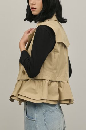 画像7: ★取り寄せリクエスト注文受付中★ グレースコンチネンタル｜GRACE CONTINENTAL ダイアグラム DIAGRAM  ペプラムトレンチベスト{-BFS}