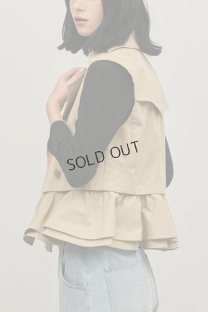 画像7: グレースコンチネンタル｜GRACE CONTINENTAL ダイアグラム DIAGRAM  ペプラムトレンチベスト{-BFS}